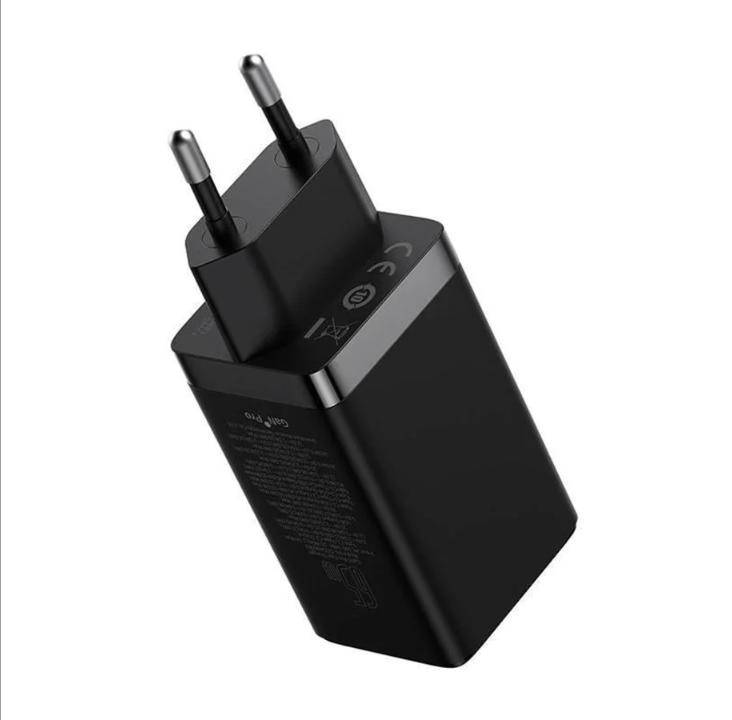 Baseus GaN5 Pro 2xUSB-C + USB 65W (black)