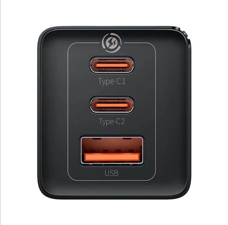 Baseus GaN5 Pro 2xUSB-C + USB 65W (black)