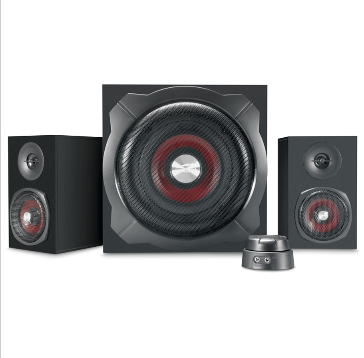Speed-Link GRAVITY 2.1 Subwoofer System - Black - 2.1-channel - Black