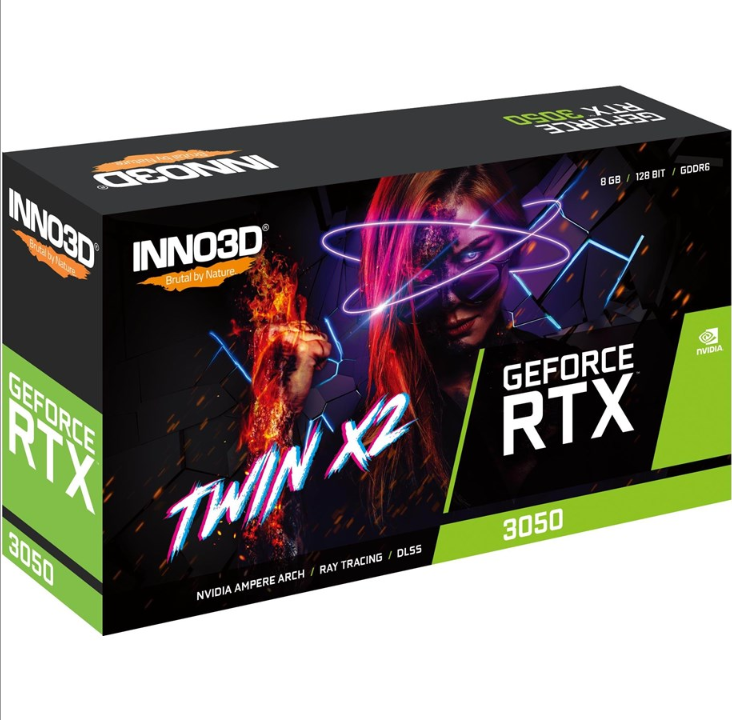 Inno3D GeForce RTX 3050 Twin X2 V2 - 8GB GDDR6 RAM - 显卡