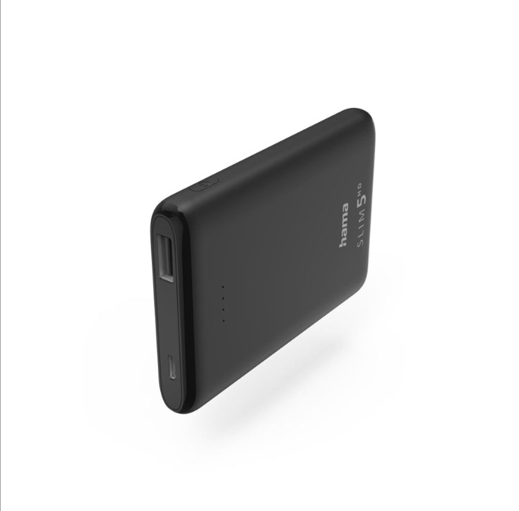 Hama SLIM 5HD PowerBank - Svart - 5000 mAh