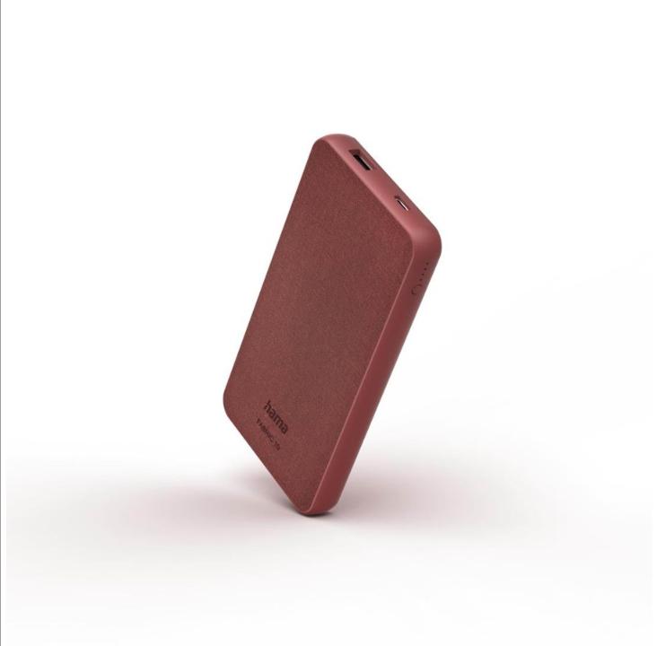 Hama Fabric 10 PowerBank - R?d - 10000 mAh