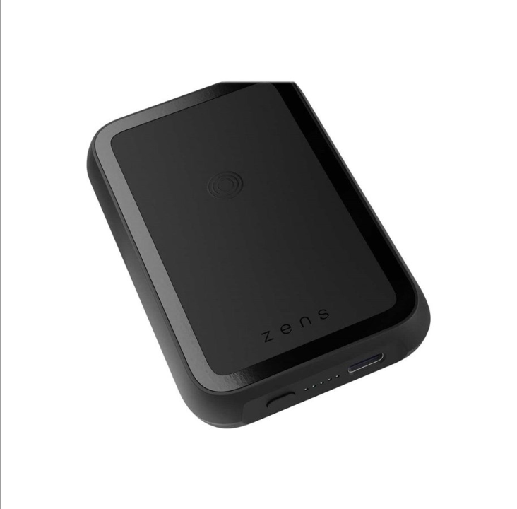 ZENS Magnetic Qi Powerbank One Side Qi PowerBank - Svart - 4000 mAh