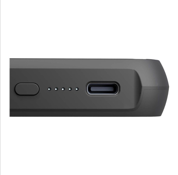 ZENS Magnetic Qi Powerbank One Side Qi PowerBank - Svart - 4000 mAh