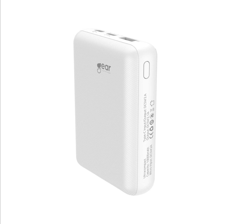 GEAR Ultracompact PowerBank - Vit - 10000 mAh *DEMO*