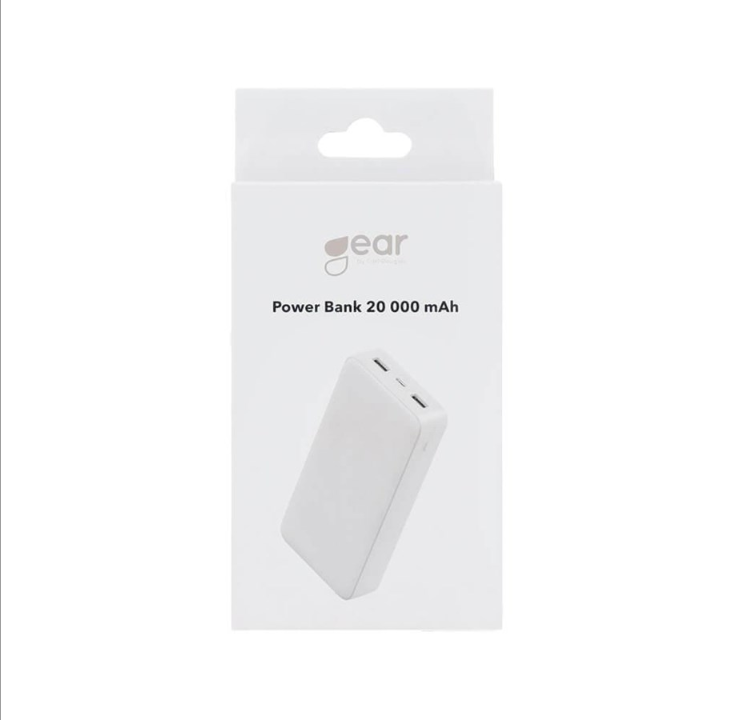 GEAR Ultracompact PowerBank - Vit - 20000 mAh
