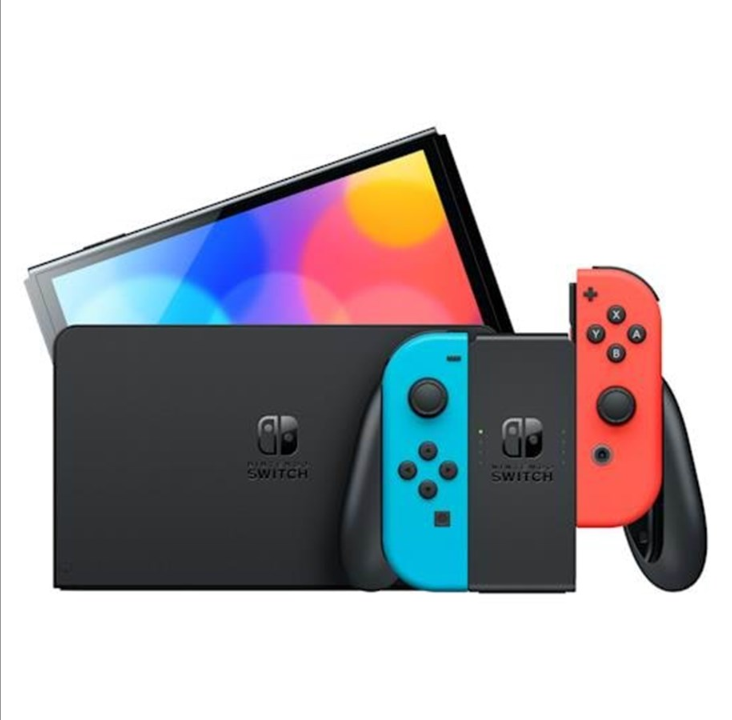 Nintendo Switch OLED (Neon Blue/Neon Red) Mario Kart 8 Deluxe