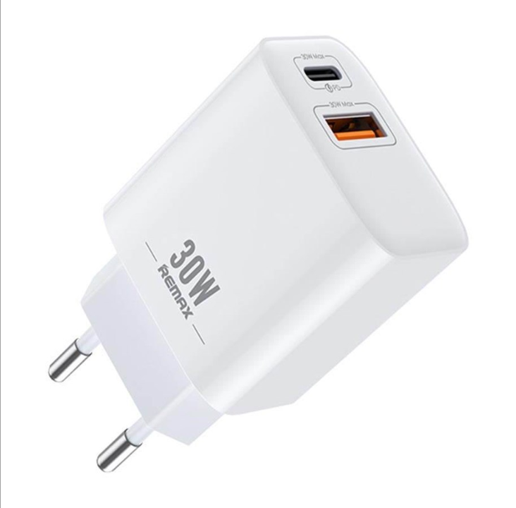 ريماكس شاحن حائط ريماكس RP-U82 USB USB-C 30 واط (أبيض)