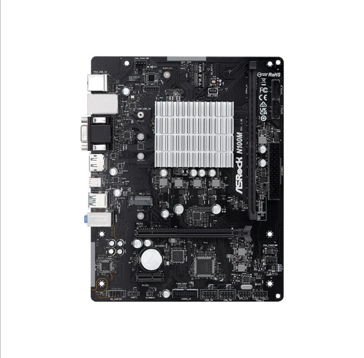 ASRock N100M - motherboard - micro ATX - Intel N-series N100 Motherboard - socket - DDR4 RAM - Micro-ATX