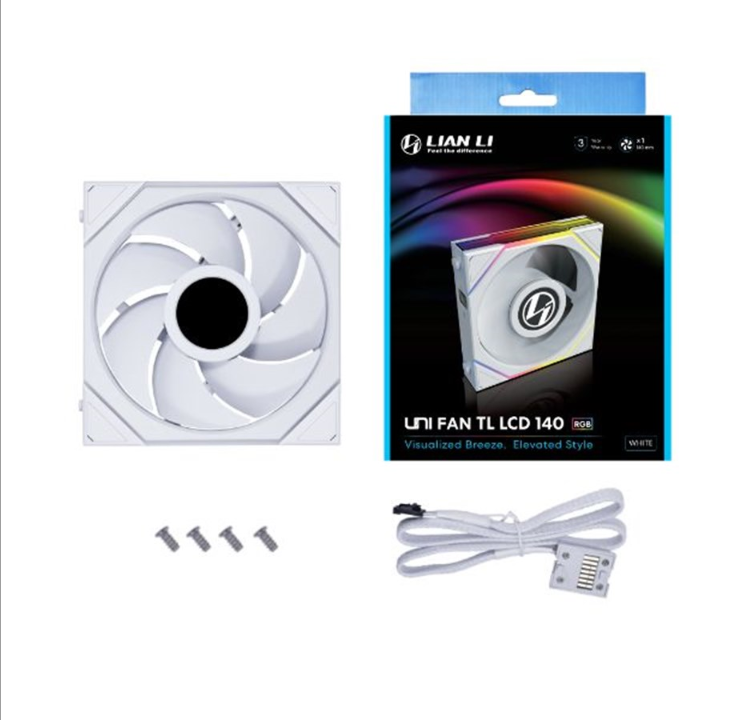Lian Li UNI FAN TL LCD 140 - Chassis fan - 140mm - White with RGB light - 29 dBA