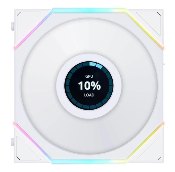 Lian Li UNI FAN TL LCD 120 Reverse Blade (3 عبوات) - مروحة الهيكل - 120 مم - أبيض مع ضوء RGB - 31 ديسيبل