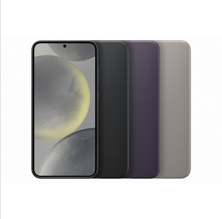 حافظة جلدية نباتية لهاتف سامسونج جالاكسي S24+ - رمادي داكن