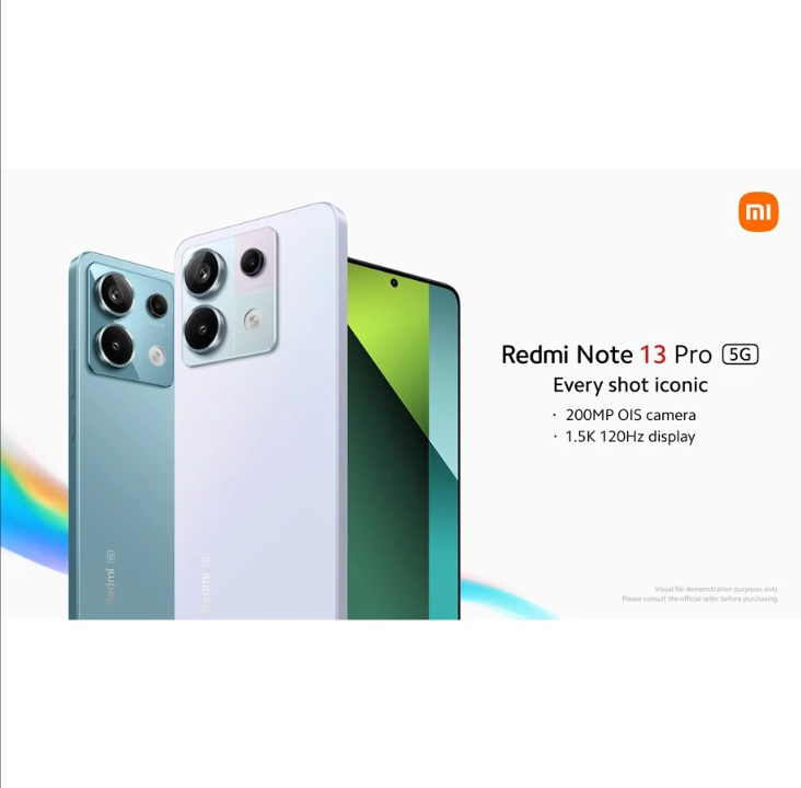 هاتف Xiaomi Redmi Note 13 Pro 5G بسعة 256 جيجابايت/8 جيجابايت - أرجواني أورورا