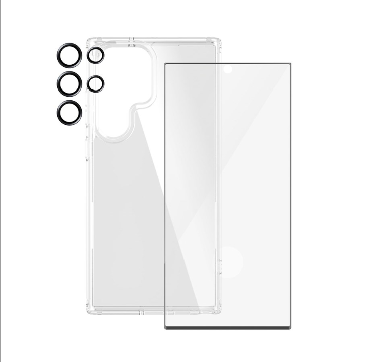 PanzerGlass 3-in-1 Protection Pack Samsung Galaxy S24 Ultra | Ultra-Wide Fit w. EasyAligner