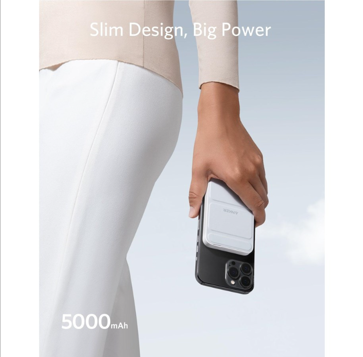 Anker 622 PowerCore Mag-Go 5K - White PowerBank