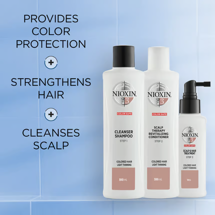 NIOXIN 头发系统套件 3 薄发和彩色头发 700 毫升