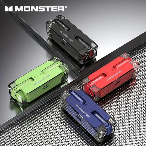 100% New Monster Original XKT08 TWS Wireless Noise Reduction Low Latency With Microphone Earphones Gift For Birthday/Easter/Boy/Girlfriends