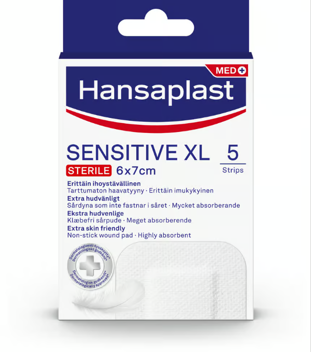 Hansaplast 敏感膏药 XL 6 x 7 厘米 5 片