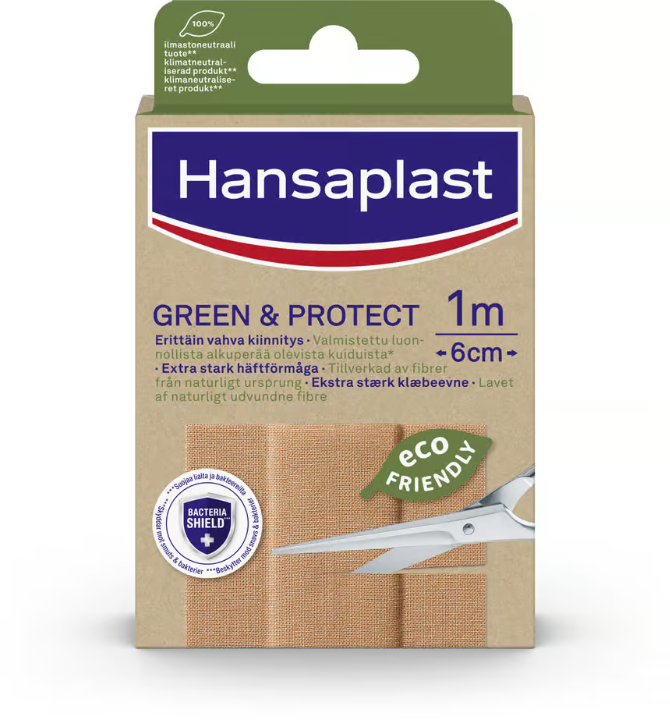 Hansaplast 绿色和保护 6 cm x 1 m 1 件