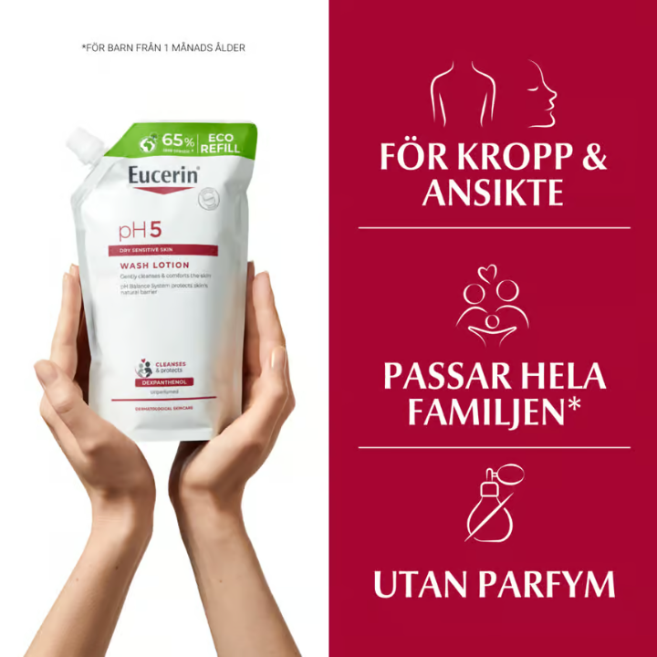 يوسيرين غسول سائل إعادة تعبئة غير معطر 400 مل