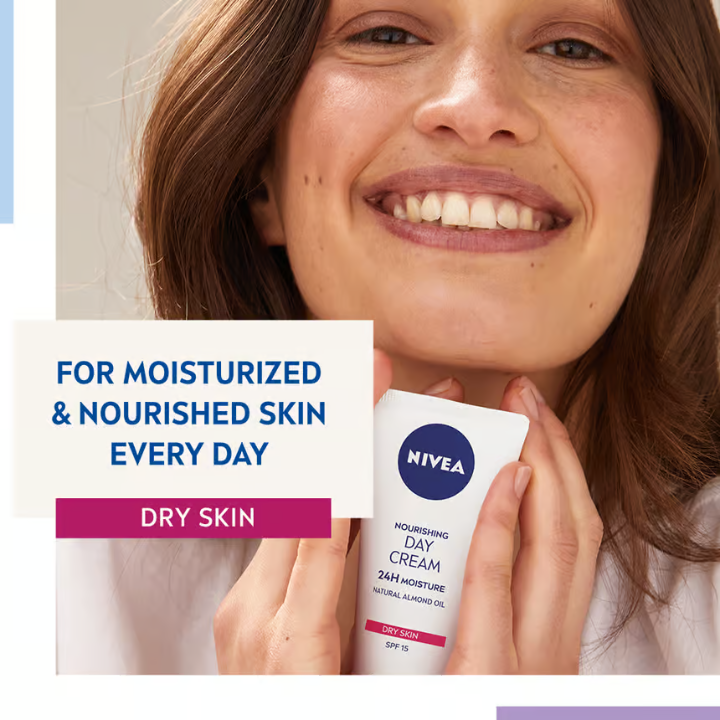 Nivea Nourishing Day Cream 24h Moisture SPF15 Dry Skin 5