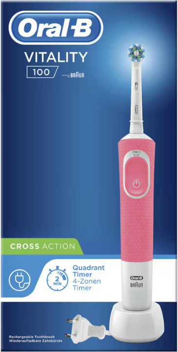 Oral-B Vitality 100 Cross Action Electric toothbrush Pink 1 pc