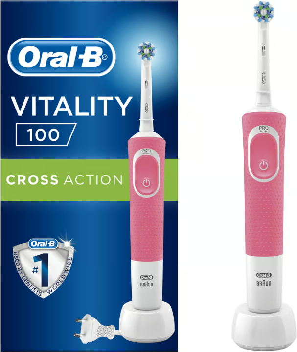 Oral-B Vitality 100 Cross Action Electric toothbrush Pink 1 pc