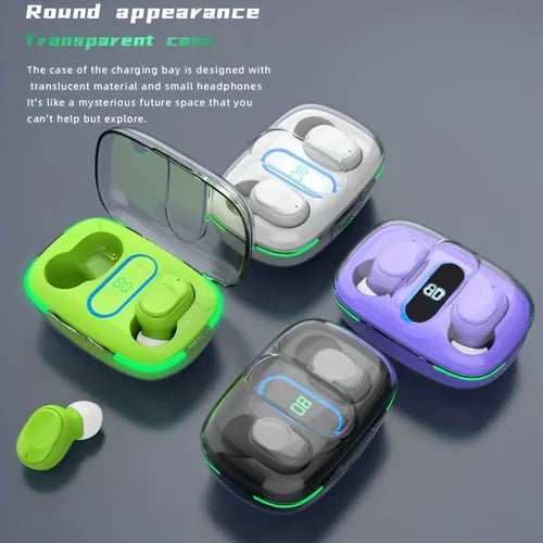 New Wireless Headset With Power Display With Colorful Lights Sports Running Headset High-end HD Call Noise Reduction Unisex Gift For Girl/Boyfriend/Valentines/Easter