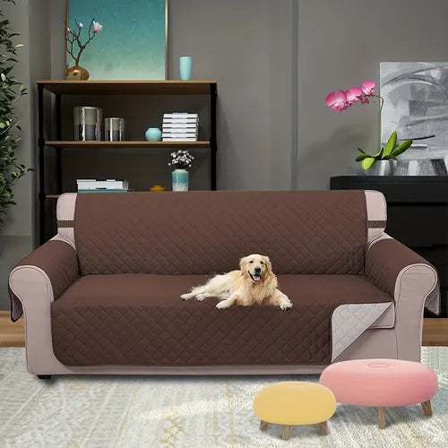 1pc Reversible Sofa Cover, Couch Cover For Dogs Pets, For Living Room Bedroom Office Home Decor, Furniture Protector