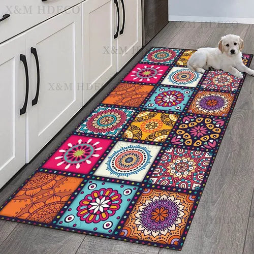 1pc Retro Vintage Patterned Doormat, Floor Mat, Bedroom Rug