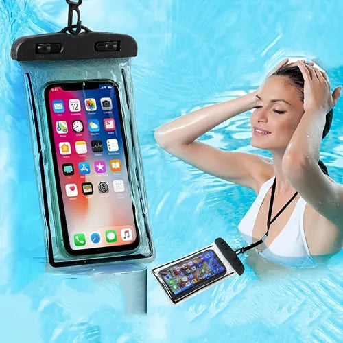 通用防水壳,防水手机袋适用于 iPhone 13 12 11 Pro Max XS Max,Galaxy S21 S20 S10 S9 Note 10 9 像素高达 7.8 英寸,IPX8 手机干燥包 -5 包黑色