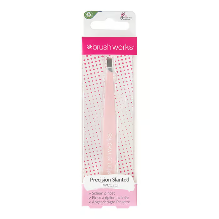 brushworks Precision Slanted Tweezers 1 pc
