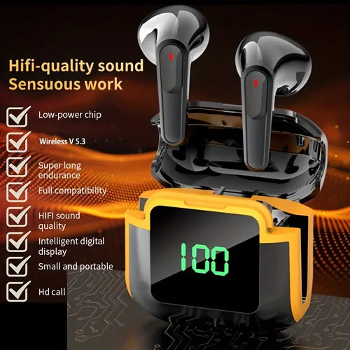Wireless In Ear Sports Mini Headphones With LED Power Display