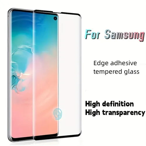 Tempered Glass For Samsung Galaxy S8 S8+ S9 S9+ S10 S10 PLUS 3D Curved Screen Protector S20 S21ultra S22ultra S23ultra Note10Pro Note20U With Fingerprint Holes