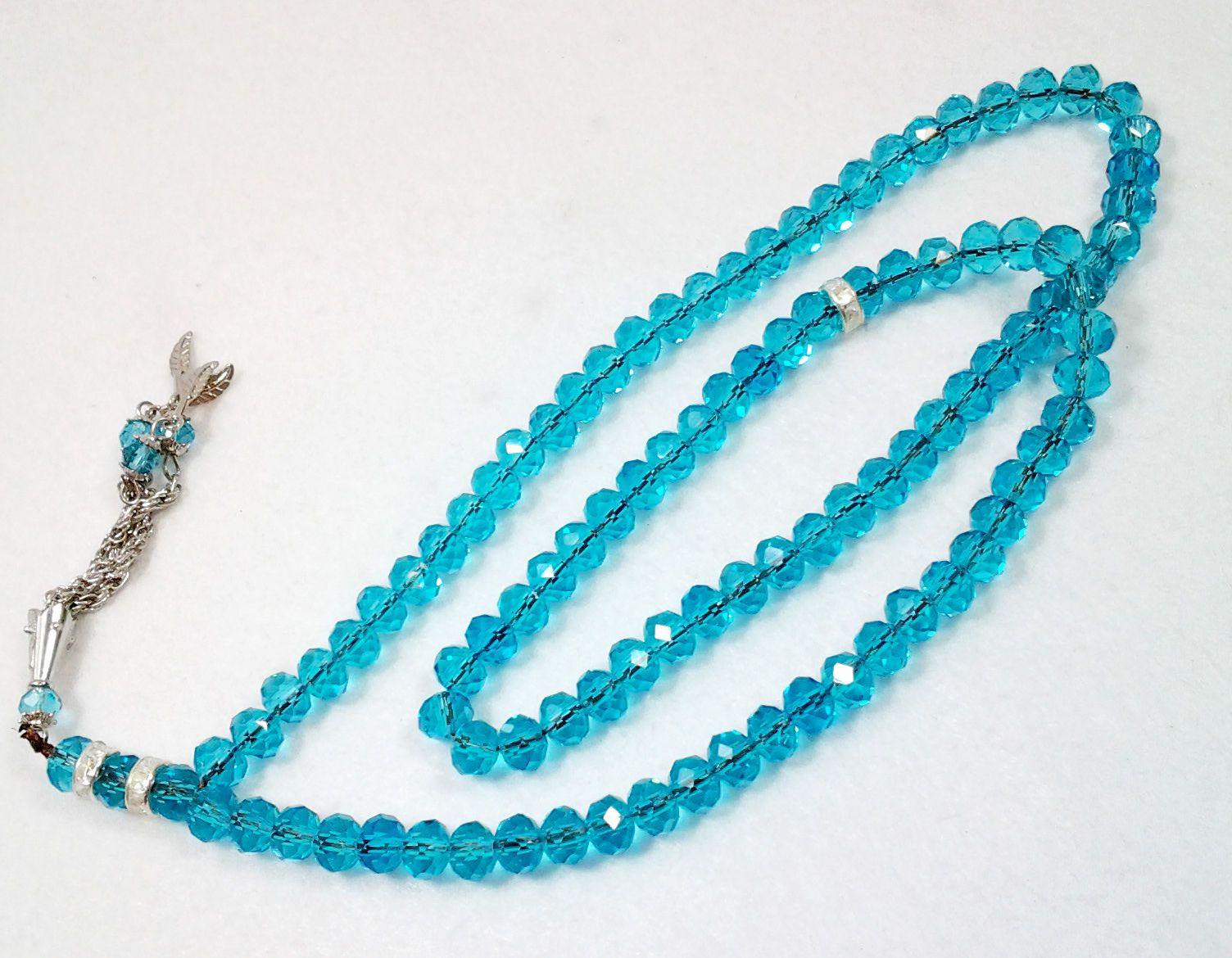 8mm Crystal Muslim Prayer Beads 99 Masbaha - Arabian Shopping Zone