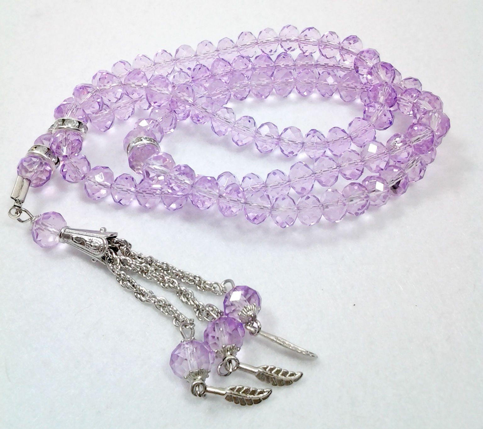 8mm Crystal Muslim Prayer Beads 99 Masbaha - Arabian Shopping Zone