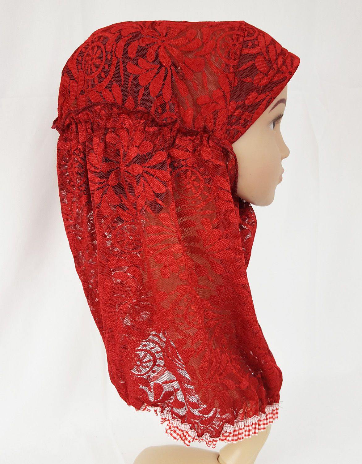NEW Lace/NetYarn Toddler Kids Children Hijab Islamic Scarf Shawls 2-8T - Arabian Shopping Zone
