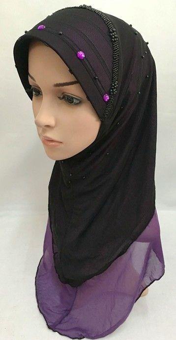 Slip-on LightWeight Double-Mesh-layered Muslim Hijab Islamic Scarf Shawls - Arabian Shopping Zone