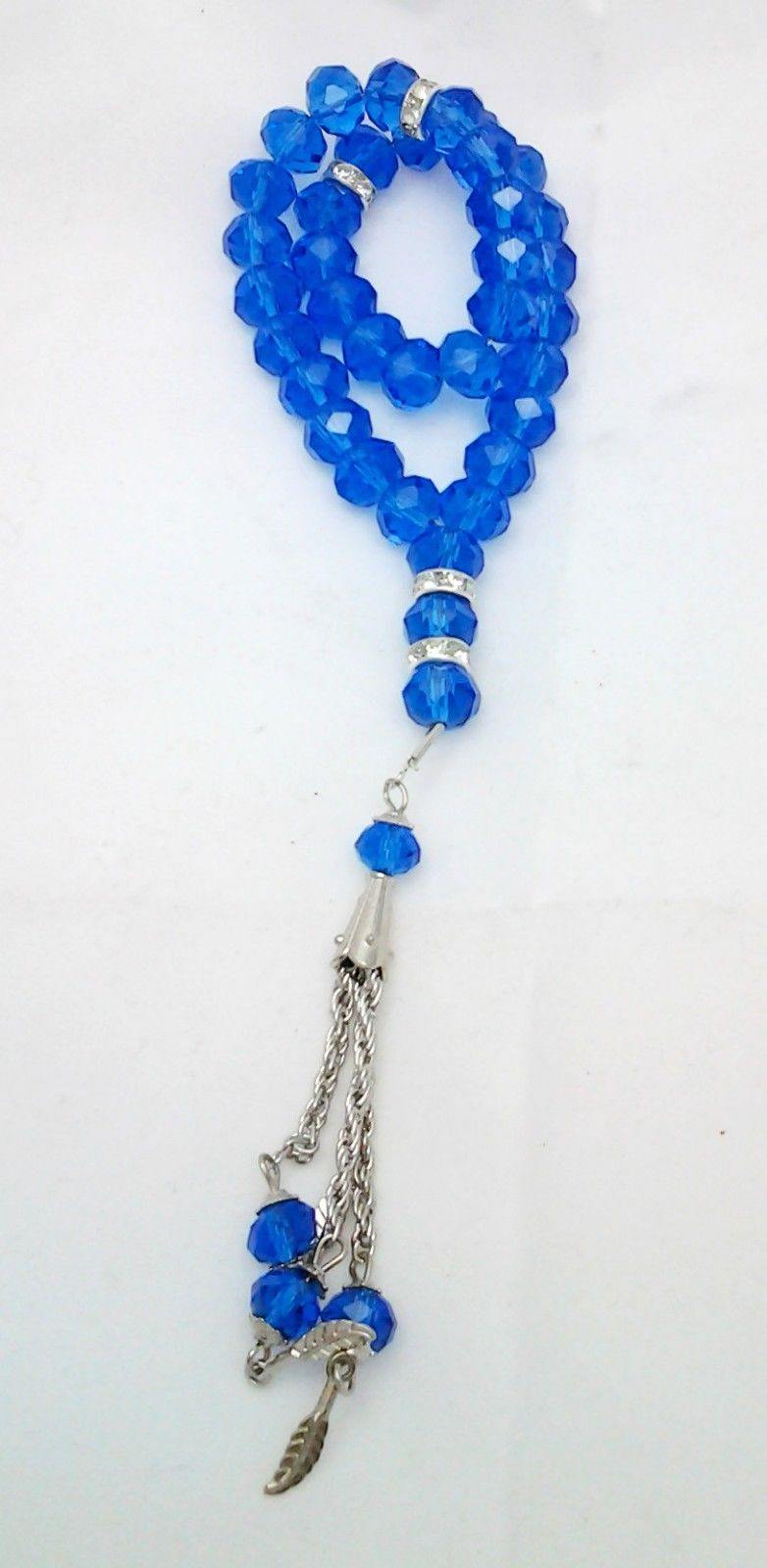 Salah 10mm Shiny Colorful Crystal Prayer Beads 33 Mesbaha - Arabian Shopping Zone