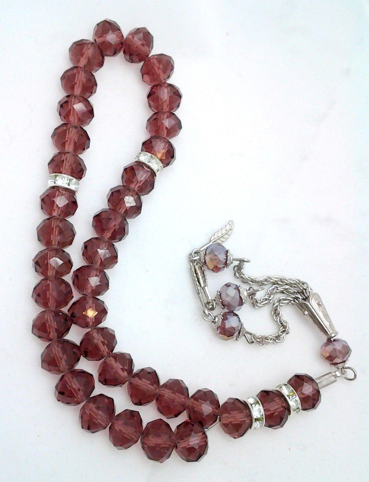 Salah 10mm Shiny Colorful Crystal Prayer Beads 33 Mesbaha - Arabian Shopping Zone