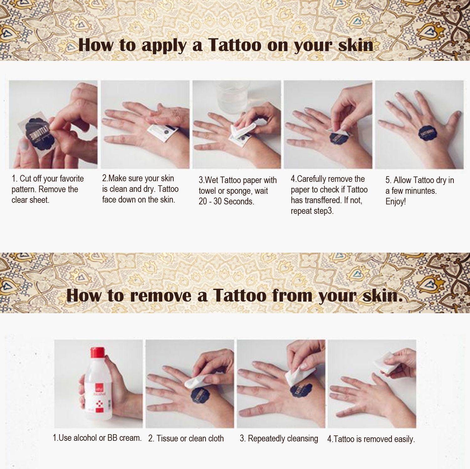 NEW Arabic Muslim Tattoo Stickers Temporary Body Art BiggerSize 20*17cm(8*7inch) - Arabian Shopping Zone