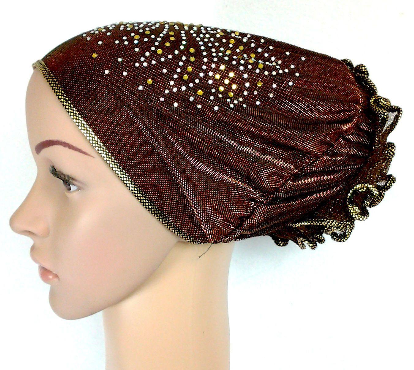 SHINING THREADS RHINESTONE Muslim Inner Caps Islamic Underscarf Hats Ninja Hijab - Arabian Shopping Zone