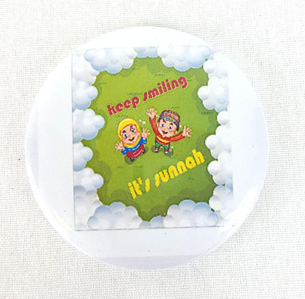Muslim BADGE BUTTON PIN "Eid Mubarak" (Big Size 2.25inch/58mm) ISLAM GIFT - Arabian Shopping Zone