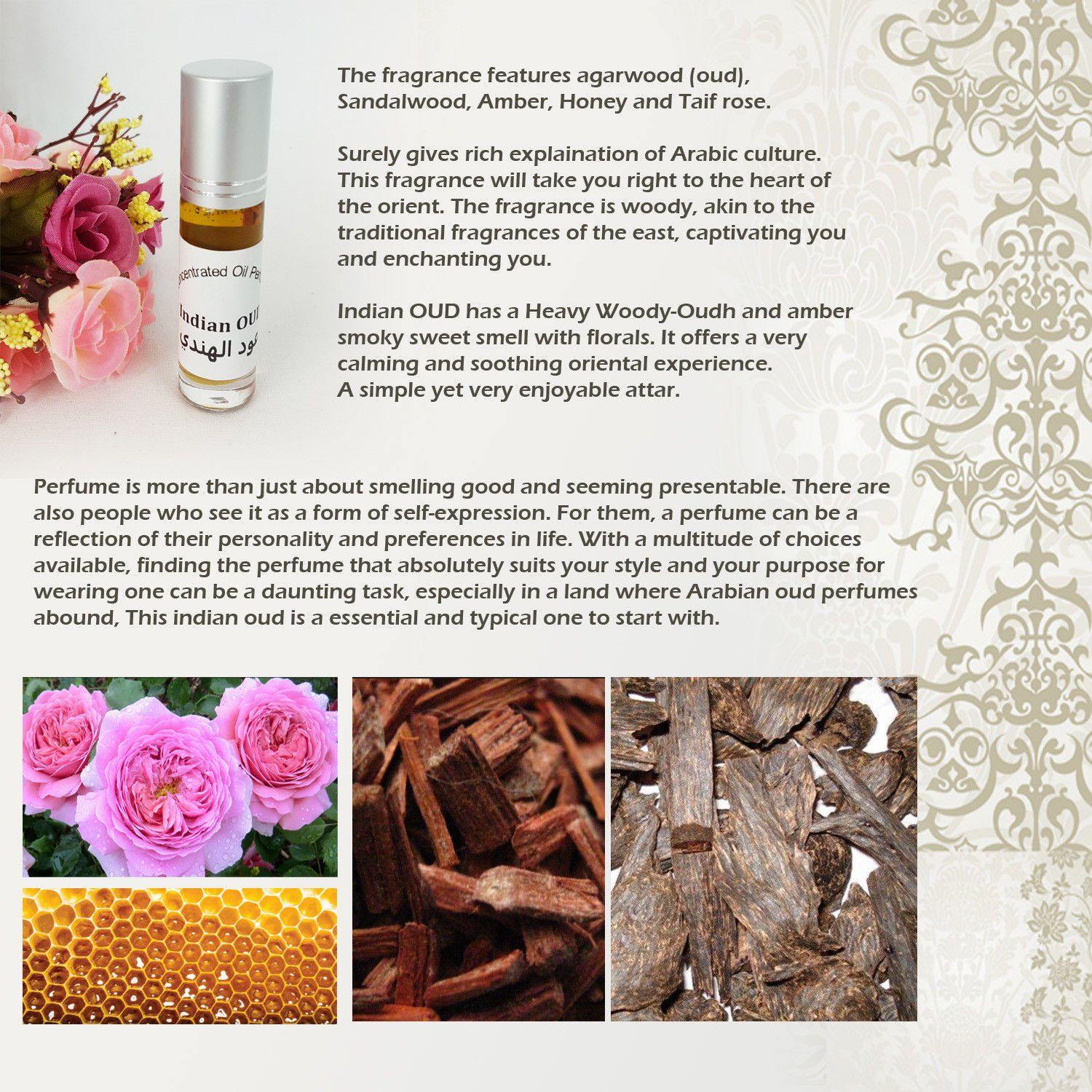 Indian OUD 6ml Grade A Concentrated Perfume Oil Attar Parfüm Parfum Parfümöl - Arabian Shopping Zone