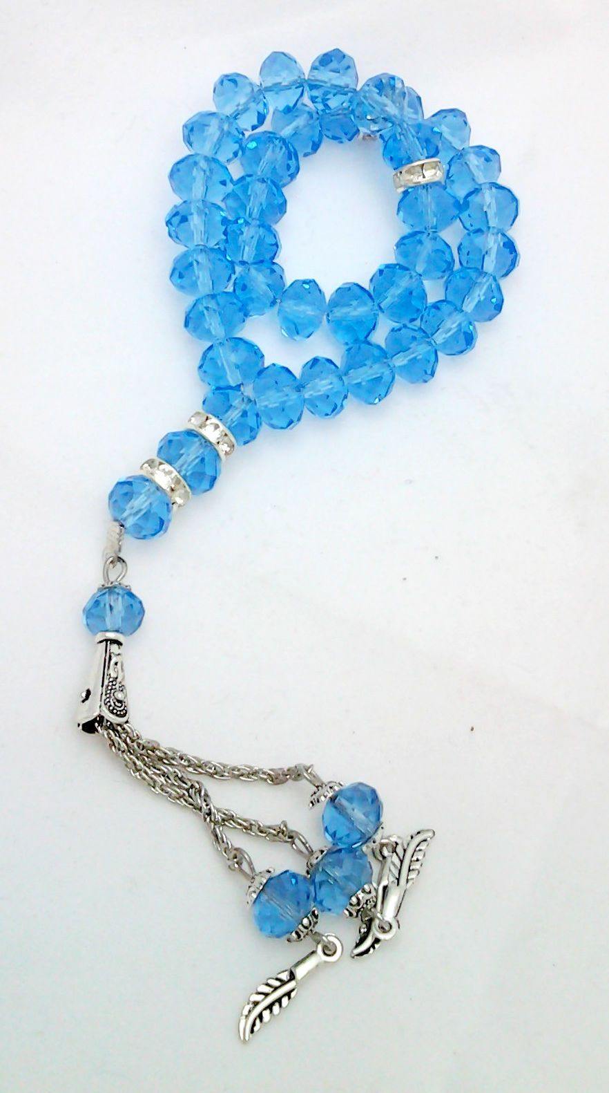 Salah 10mm Shiny Colorful Crystal Prayer Beads 33 Mesbaha - Arabian Shopping Zone