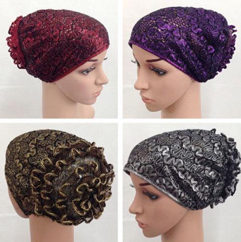 High Quality Double-Lace Flower UnderHijab Muslim Hijab Caps Islamic Underscarf - Arabian Shopping Zone