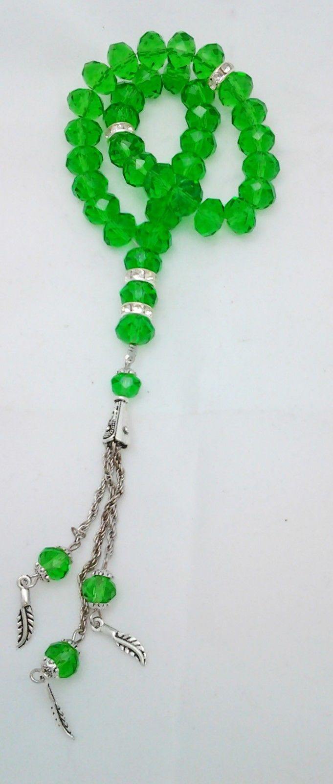 Salah 10mm Shiny Colorful Crystal Prayer Beads 33 Mesbaha - Arabian Shopping Zone