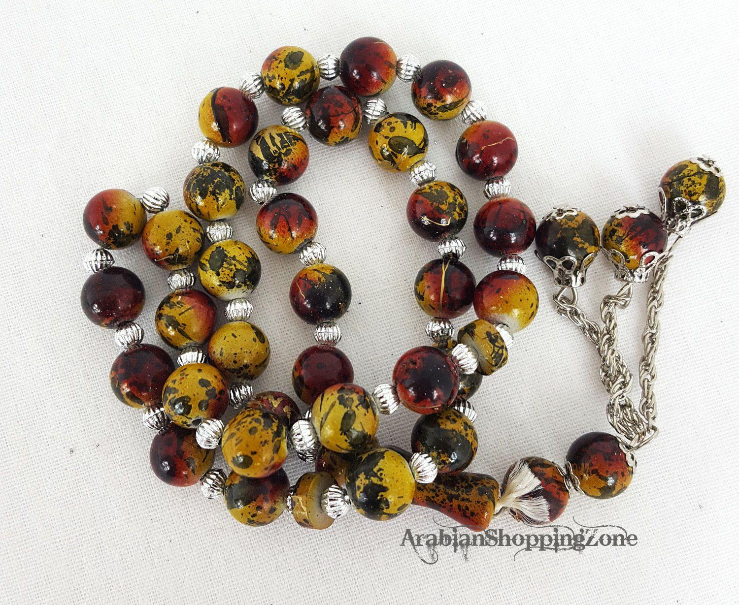 Islamic Salah 10mm Gilted Prayer Beads 33 Misbaha Tasbih Sibha Masbaha - Arabian Shopping Zone