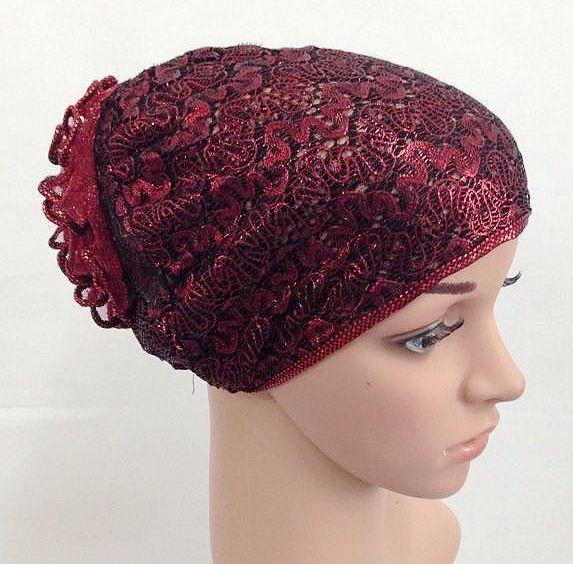 High Quality Double-Lace Flower UnderHijab Muslim Hijab Caps Islamic Underscarf - Arabian Shopping Zone