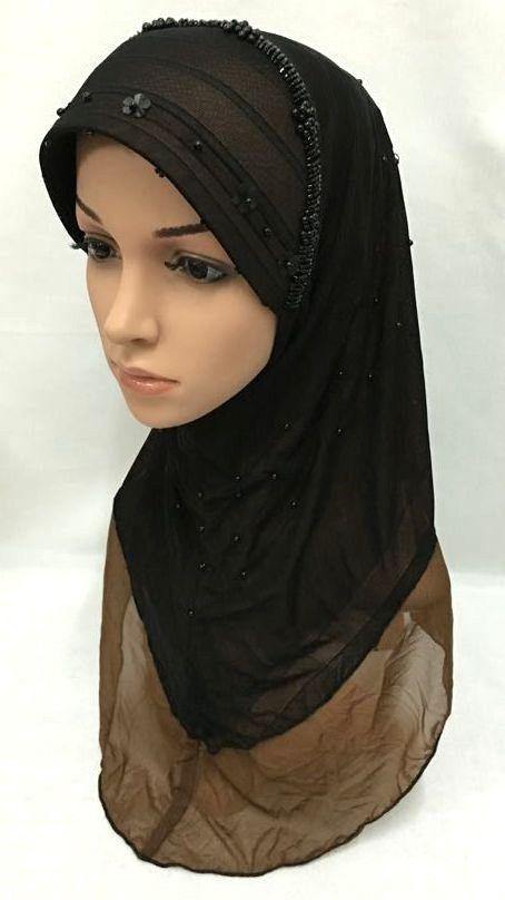 Slip-on LightWeight Double-Mesh-layered Muslim Hijab Islamic Scarf Shawls - Arabian Shopping Zone